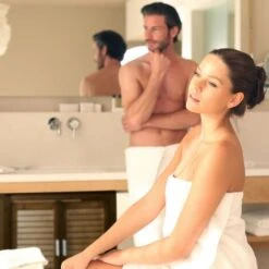 Relaxdays LAMELL Mobile Sottolavabo Marrone Scuro, Mobiletto Per Lavabo Bagno In Bambù, HxLxP: 60 X 67 X 30 Cm Ca. -Villeroyit Negozio 10720480 3