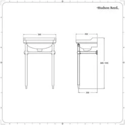 Hudson Reed Old London Lavabo A Consolle Per Bagni - Design Tradizionale Con Struttura Di Supporto In Ottone - Ceramica Bianca Glassata - 1 X Foro Per La Rubinetteria - 835 X 560 X 450mm 11 Hudson Reed Old London Lavabo A Consolle Per Bagni - Design Tradizionale Con Struttura Di Supporto In Ottone - Ceramica Bianca Glassata - 1 X Foro Per La Rubinetteria - 835 X 560 X 450mm -Villeroyit Negozio 11424476 5