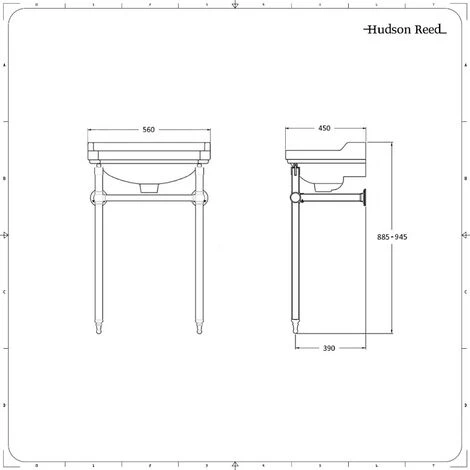 Hudson Reed Old London Lavabo A Consolle Per Bagni - Design Tradizionale Con Struttura Di Supporto In Ottone - Ceramica Bianca Glassata - 1 X Foro Per La Rubinetteria - 835 X 560 X 450mm 7 Hudson Reed Old London Lavabo A Consolle Per Bagni - Design Tradizionale Con Struttura Di Supporto In Ottone - Ceramica Bianca Glassata - 1 X Foro Per La Rubinetteria - 835 X 560 X 450mm - immagine 5