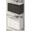 Bagno Italia Arredo Bagno Da 80 Cm Sospeso Mobile Con Lavandino Grigio Talpa -Villeroyit Negozio 12320348 1