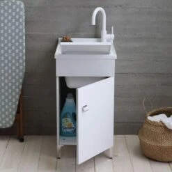 LAVATOIO CON MOBILE 45X50 CM BIANCO LUCIDO CON ASSE INCLUSA -Villeroyit Negozio 13134131 4