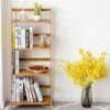 Libreria Scaffale Multiuso In Legno Di Bambu 4 Ripiani 116x48x32cm Casa Ufficio -Villeroyit Negozio 13408627 1