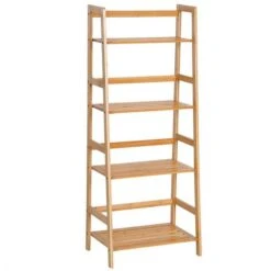 Libreria Scaffale Multiuso In Legno Di Bambu 4 Ripiani 116x48x32cm Casa Ufficio -Villeroyit Negozio 13408627 5