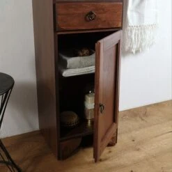 COLONNA BAGNO A TERRA DUE ANTE, CASSETTO E VANO NOCE LAVANDA CM 33,5X196 -Villeroyit Negozio 13603846 5