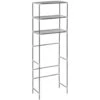 Scaffale Per Bagno Con 3 Ripiani Argento 53x28x169 Cm VidaXL