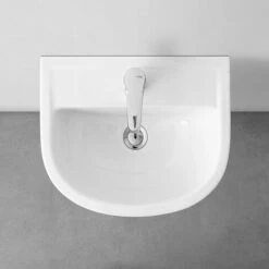 Lavabo Sospeso 38 Cm In Ceramica Bianca Lucida Salvaspazio -Villeroyit Negozio 15738540 3