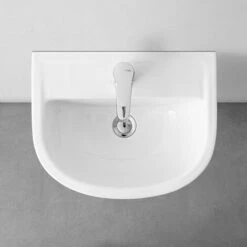 Lavabo Sospeso 45 Cm In Ceramica Bianca Lucida Salvaspazio -Villeroyit Negozio 15738541 3