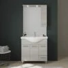 MOBILE BAGNO DA 85 CM CON PIEDINI CROMATI QUERCIA GRIGIO RIMINI -Villeroyit Negozio 16092210 1
