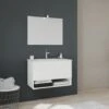 ARMADIETTO BAGNO SOSPESO CON ANTE QUERCIA BIANCO 80CM VENEZIA -Villeroyit Negozio 16160724 1