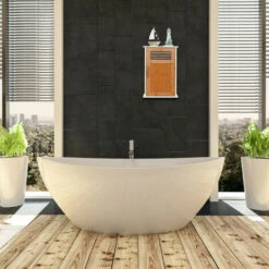 Relaxdays Pensile Bagno, Da Appendere, Legno MDF & Bambù, Un Anta,2 Ripiani, Mobile Da Muro,51,5x35x20 Cm,bianco/marrone 11 Relaxdays Pensile Bagno, Da Appendere, Legno MDF & Bambù, Un Anta,2 Ripiani, Mobile Da Muro,51,5x35x20 Cm,bianco/marrone -Villeroyit Negozio 16209186 5
