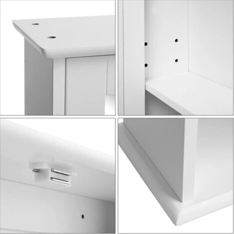 Mobiletto Specchiera Pensile Parete Bagno Armadietto Con Specchio Legno 2 Ante 7 Mobiletto Specchiera Pensile Parete Bagno Armadietto Con Specchio Legno 2 Ante - immagine 5