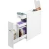 Mobiletto Salvaspazio Bagno Mobile In Legno MDF Bianco Con Cassetti 48x16x58cm -Villeroyit Negozio 16574146 1