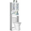 COSTWAY Mobile Per Lavatrice, Organizzatore Bagno Con 3 Mensole, Scaffale Per Bagno Con Mensola Interna Regolabile E 2 Ante, Salva Spazio Per Il Bagno (Bianco) -Villeroyit Negozio 16779267 1