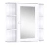 Homcom Mobiletto Pensile Con Specchio E Mensole Per Bagno In Legno Bianco 66 X 17 X 63 Cm -Villeroyit Negozio 16956250 1