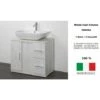 Mobile Sotto Lavabo 1 Anta 2 Cassetti Larice Bianco