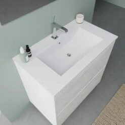MOBILE BAGNO A TERRA CM 80 CON CASSETTI COLORE BIANCO LAGUNA -Villeroyit Negozio 17594420 3