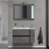 Mobile Bagno Sospeso Effetto Pietra Oxid 90 Cm Industrial -Villeroyit Negozio 17846506 1
