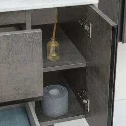 Mobile Bagno Sospeso Effetto Pietra Oxid 90 Cm Industrial -Villeroyit Negozio 17846506 3