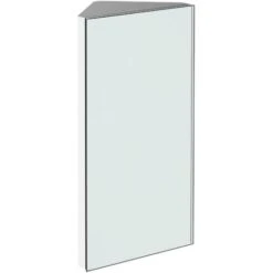 Homcom Armadietto Pensile Angolare Da Bagno In Acciaio Con Specchio Salvaspazio 60 X 30 X 18.4cm