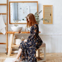 Relaxdays Pensile Da Bagno, Bambù, 2 Scomparti, Ripiani Con Altezza Regolabile, Armadietto, HxLxP 66x35x20 Cm, Naturale -Villeroyit Negozio 18032373 3