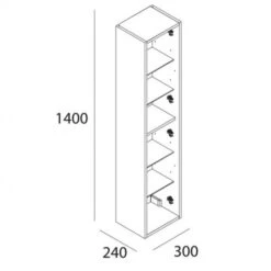 Colonna Bagno Sospesa Nevada In Legno Rovere Ostippo Rovere Chiaro -Villeroyit Negozio 18256577 4