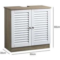 Armadio Sottolavabo Adatto Tutti Lavandini Marrone E Bianco Modello 1 - Marrone - Bianco -Villeroyit Negozio 18457474 5