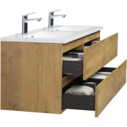 Mobile Da Bagno Angela 140cm Rovere - Armadio Mobiletto Lavabo Mobili Armadietto -Villeroyit Negozio 18789745 4