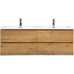 Mobile Da Bagno Angela 140cm Rovere - Armadio Mobiletto Lavabo Mobili Armadietto -Villeroyit Negozio 18789745 5