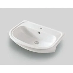 Art Ceram Lavabo Apollo Semincasso Cm. 67,5x49 In Ceramica Bianco Lucido 7 Art Ceram Lavabo Apollo Semincasso Cm. 67,5x49 In Ceramica Bianco Lucido -Villeroyit Negozio 19019360 3