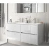 Salgar Mobile Sospeso Noja Cm. 120 Con Lavabo Bianco Lucido -Villeroyit Negozio 19073472 1