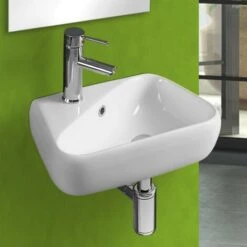 Lavabo Sospeso In Ceramica 45 X 27,5 Cm Bianco Lucido Destro -Villeroyit Negozio 19404294 5