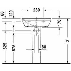 Duravit DuraStyle - Lavabo 550x440 Mm, Con 1 Foro Per Miscelatore, Bianco 2319550000 -Villeroyit Negozio 19573959 3