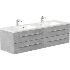 Mobile Bagno Colossos 160 Grigio Cemento -Villeroyit Negozio 20013893 3