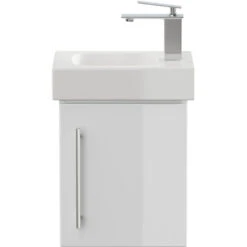 Mobile Bagno Con Lavabo Geberit ICON 38cm A Destra SoftClose Bianco Lucido -Villeroyit Negozio 20014717 4