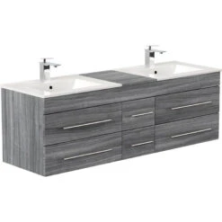 Mobile Bagno Roma XL Rovere Grigio 8 Mobile Bagno Roma XL Rovere Grigio -Villeroyit Negozio 20015846 3