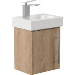 Mobile Bagno Con Lavabo Geberit Icon 38cm A Sinistra Rovere Chiaro -Villeroyit Negozio 20717337 3