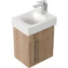 Mobile Bagno Con Lavabo Geberit ICON 38cm A Destra Rovere Chiaro -Villeroyit Negozio 20717340 1