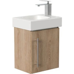 Mobile Bagno Con Lavabo Geberit ICON 38cm A Destra Rovere Chiaro -Villeroyit Negozio 20717340 3