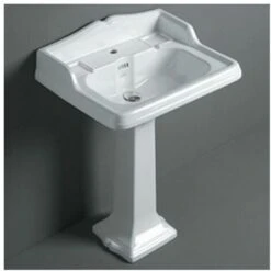 Simas Ar824 Arcade Lavabo Cm.66 Bianco Con Spalliera
