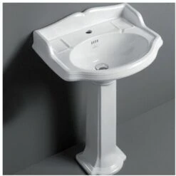 Simas Ar814 Arcade Lavabo Cm.59 Bianco Con Spalliera