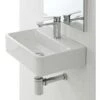 Lavabo Sospeso Rettangolare In Ceramica 40 X 29,5 Cm Bianco Lucido