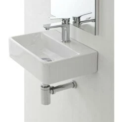 Lavabo Sospeso Rettangolare In Ceramica 40 X 29,5 Cm Bianco Lucido -Villeroyit Negozio 22005152 3