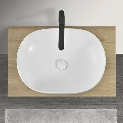 Mensola Bagno 80 Cm Serie Master Rovere Miele Per Lavabi Da Appoggio 4 Mensola Bagno 80 Cm Serie Master Rovere Miele Per Lavabi Da Appoggio - immagine 2