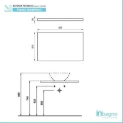 Mensola Porta Lavabo Grigio Nuvola Per Lavabi Da Appoggio Da 80 Cm 10 Mensola Porta Lavabo Grigio Nuvola Per Lavabi Da Appoggio Da 80 Cm -Villeroyit Negozio 23440250 4