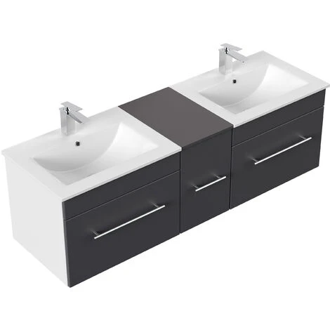 Mobile Bagno ROMA SoftClose Antracite Satinato 3 Mobile Bagno ROMA SoftClose Antracite Satinato