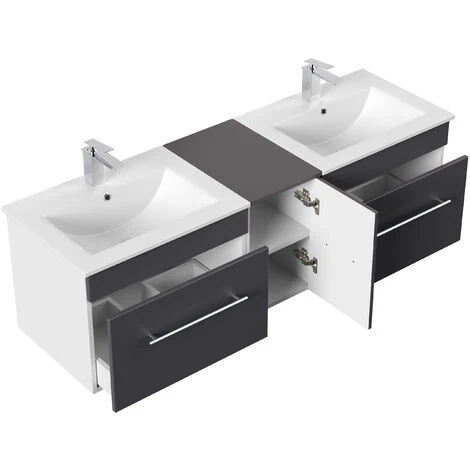 Mobile Bagno ROMA SoftClose Antracite Satinato 4 Mobile Bagno ROMA SoftClose Antracite Satinato - immagine 2