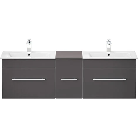 Mobile Bagno ROMA SoftClose Antracite Satinato 6 Mobile Bagno ROMA SoftClose Antracite Satinato - immagine 4