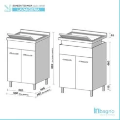 Mobile Lavatoio In Ceramica Grigio 60x50 Cm Ideale Per Interni -Villeroyit Negozio 23813849 5