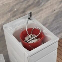 Vasca Lavatoio 50x50 Cm In Resina Bianca -Villeroyit Negozio 24513395 4