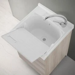 Vasca Lavatoio 50x50 Cm In Resina Bianca -Villeroyit Negozio 24513395 5